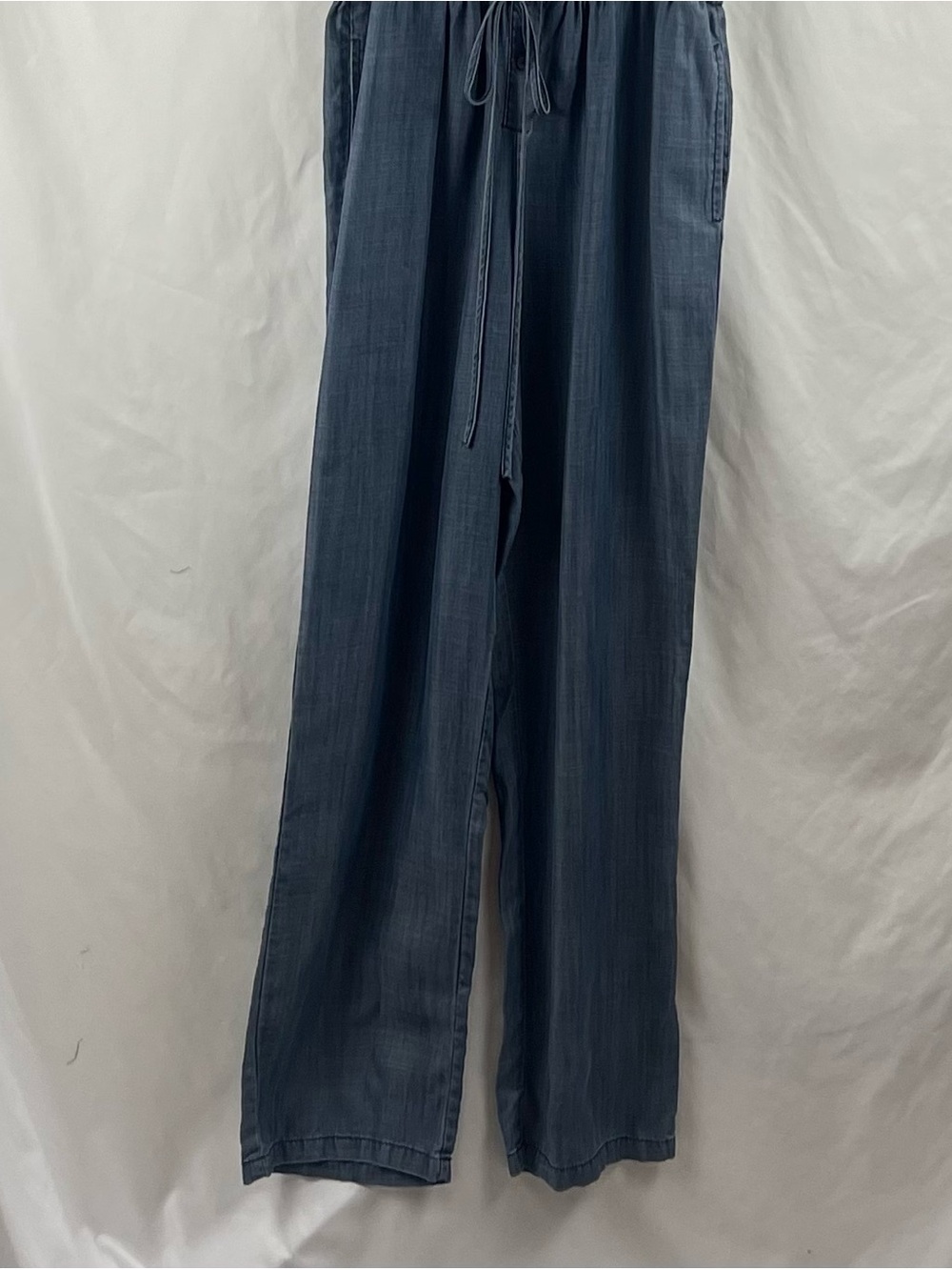 Anthropologie Current Air Blue Denim Chambray Prairie Jumpsuit NWOT Size S - Picture 4 of 11